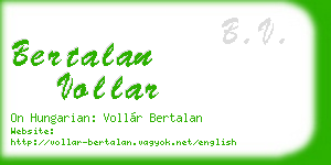 bertalan vollar business card