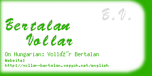 bertalan vollar business card